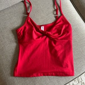 Athleta red cropped camisole